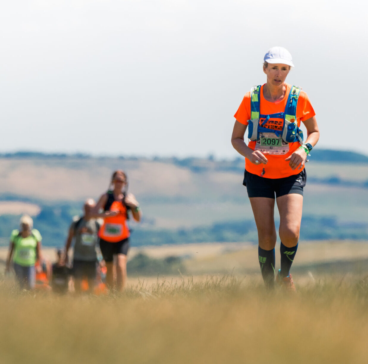 Runner heads along a countryside trail