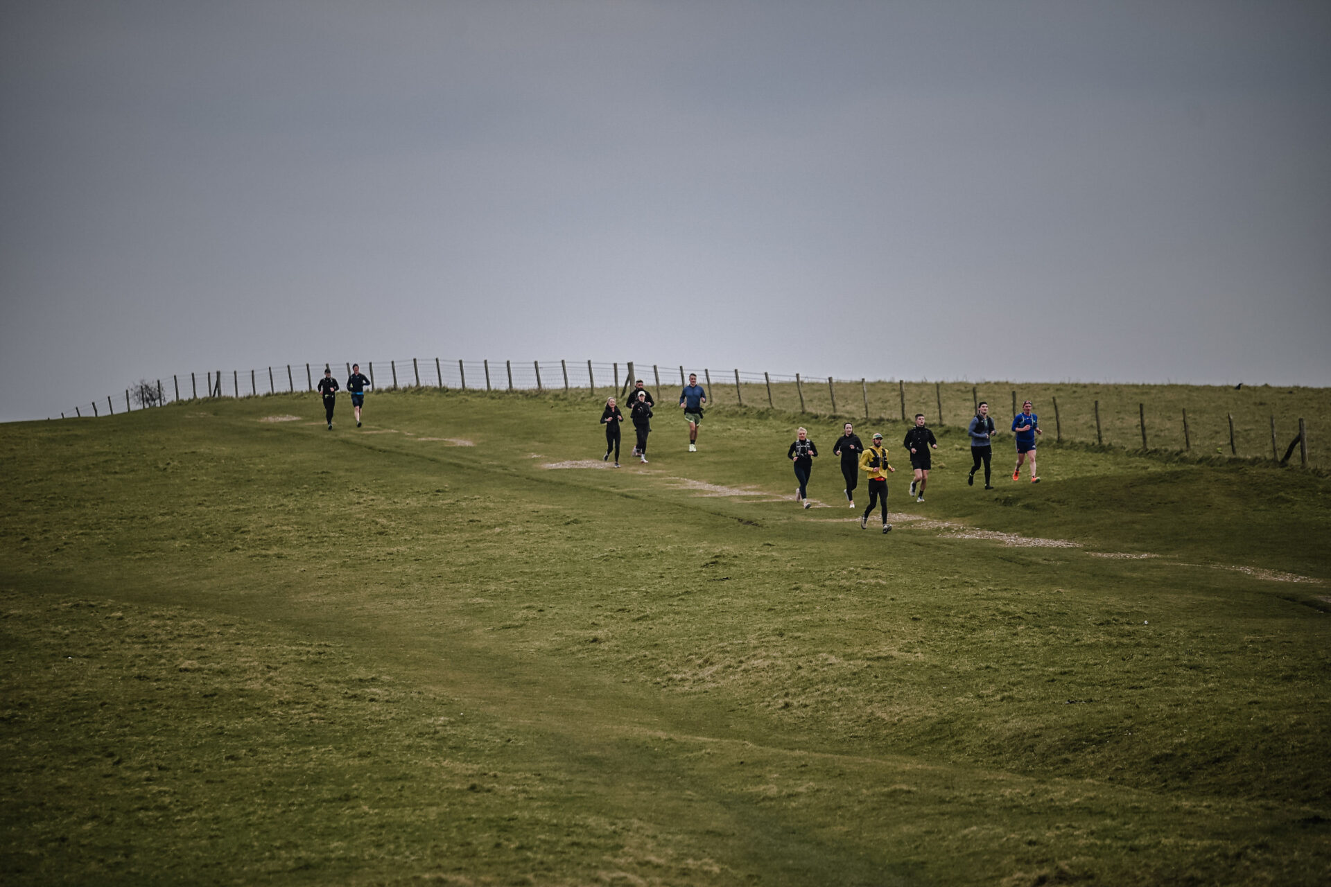 Runners on the trails 