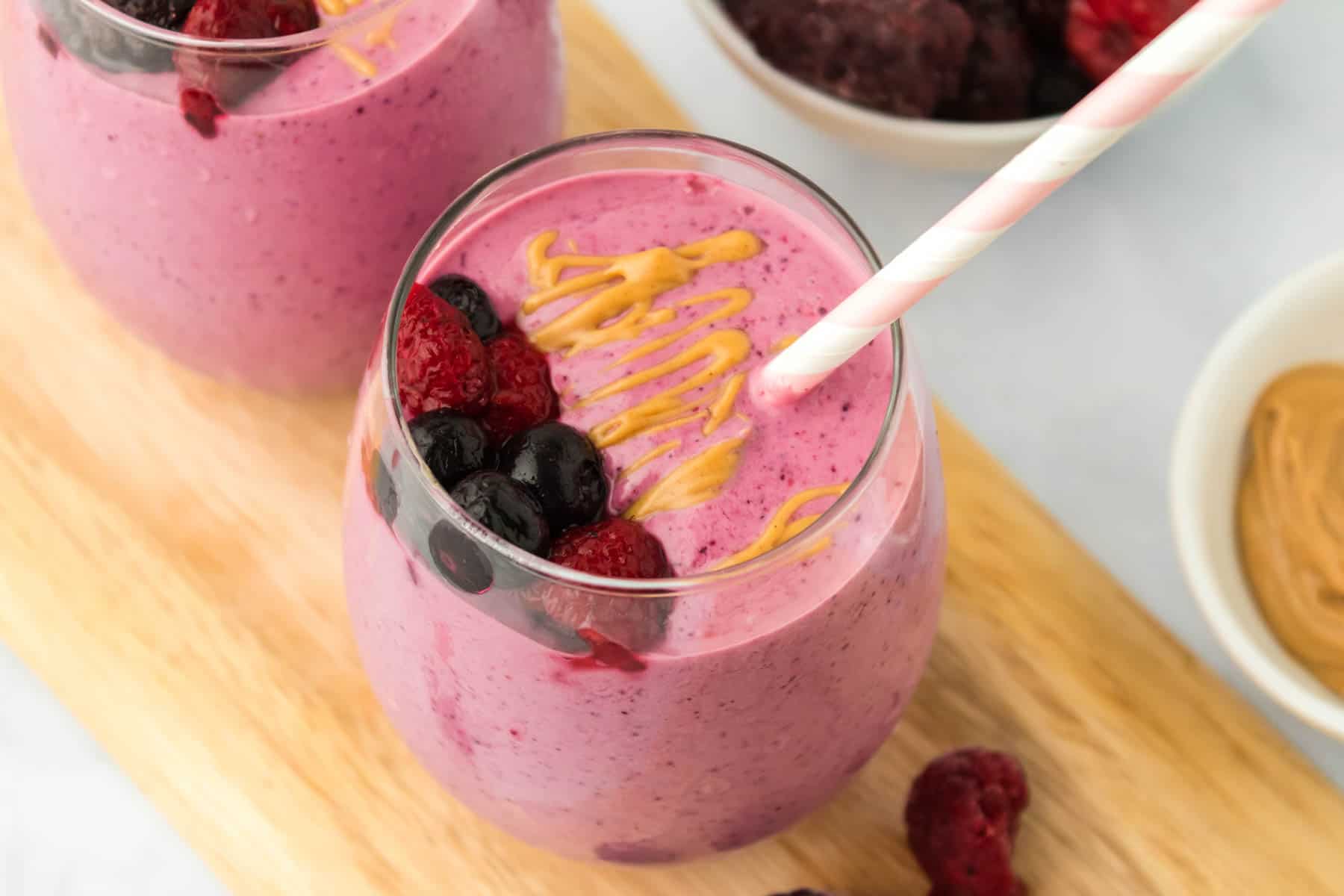 Peanut Butter and Jelly Recovery Smoothie